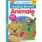 Ursulețul Brummi. Animale. Carte cu abțibilduri. 3-4 ani