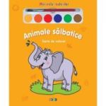 Animale sălbatice (carte de colorat + acuarelă + pensulă)
