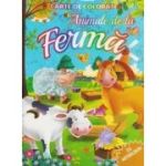 Animale de la fermă. Carte de colorat cu abțibilduri