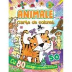 Animale. Carte de colorat cu peste 50 de abțibilduri