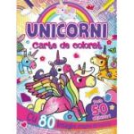 Unicorni. Carte de colorat cu peste 50 de abțibilduri