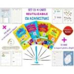 Set 4 cărți reutilizabile cu adâncituri