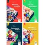 Set 4 caiete de lucru. Grădiniță. 5-6 ani. Educarea limbajului+Activitate matematică+Cunoașterea mediului+Educație pentru societate