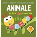 Animale vesele și amuzante. Cărți de colorat, autocolante, exerciții