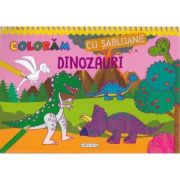 Dinozauri. Colorăm cu șabloane