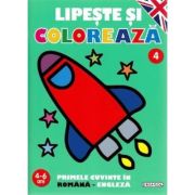 Lipește și colorează 4. Primele cuvinte în română-engleză
