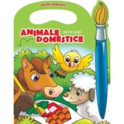 Animale domestice. Carte de colorat cu apă