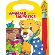Animale sălbatice. Carte de colorat cu apă