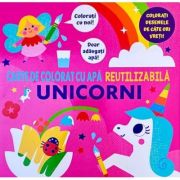 Unicorni. Carte de colorat cu apă. Reutilizabilă