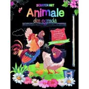 Animale din ogradă. Scratch Art