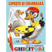 Ghicitori. Gâsca. Lipește și colorează. Carte cu abțibilduri