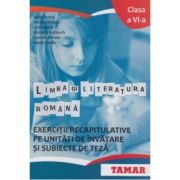 Limba şi literatura română. Exerciţii recapitulative pe unităţi de învăţare şi subiecte de teză. Clasa a VI-a