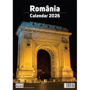 Calendar de perete 2026 cu 12 file. România