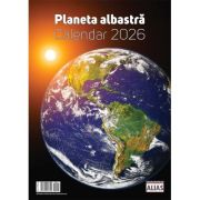 Calendar de perete 2026 cu 12 file. Planeta albastră
