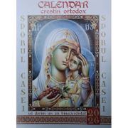Calendar de perete 2026. Religios. Format X3. Sporul casei. Alb