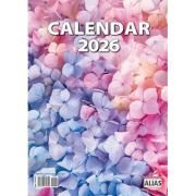 Calendar de perete 2026 cu 12 file. Flori