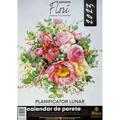 CALENDAR 13 FILE 2023. FLORI. Buchete. PLANIFICATOR LUNAR