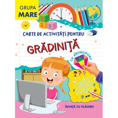 Carte activități cu abțibilduri grădiniță - Grupa Mare