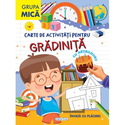 Carte activități cu abțibilduri grădiniță - Grupa Mica