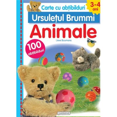 Ursulețul Brummi. Animale. Carte cu abțibilduri. 3-4 ani