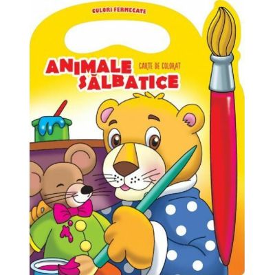 Animale sălbatice. Carte de colorat cu apă