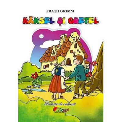 Hansel și Gretel. Carte de colorat