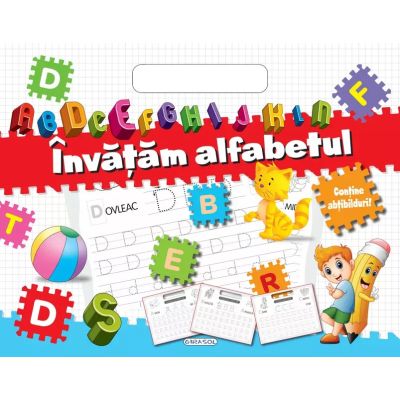 Învățăm alfabetul. Bloc cu abțibilduri