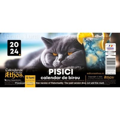 CALENDAR DE BIROU 2024. PISICI