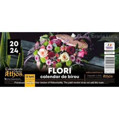 CALENDAR DE BIROU 2024. FLORI