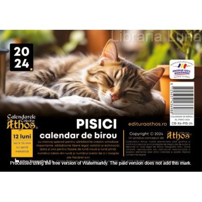 CALENDAR BIROU 2024. PISICI