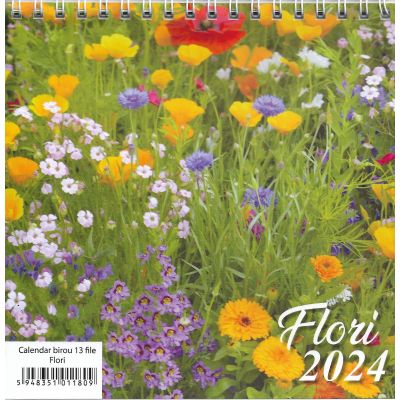 Calendar de birou 2024. Flori