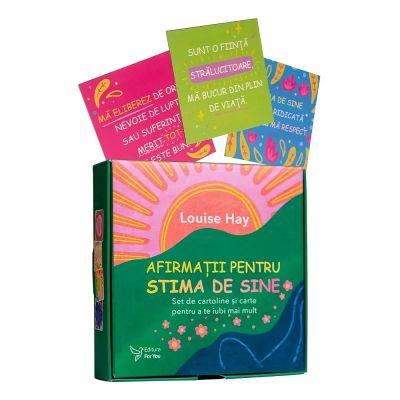 Afirmații pentru stima de sine. Set de cartoline și carte
