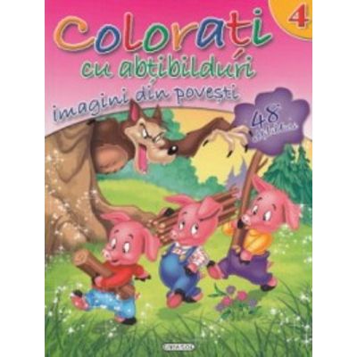Colorați cu abțibilduri 4. Imagini din povești