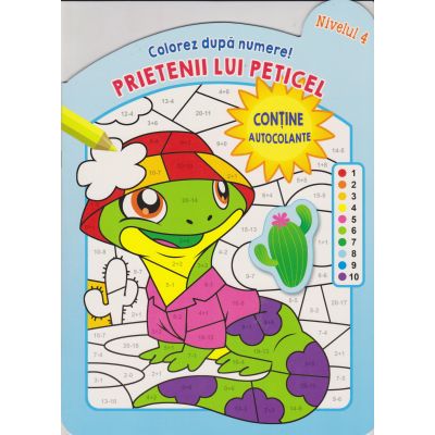 Colorez după numere! Prietenii lui Peticel. Nivelul 4