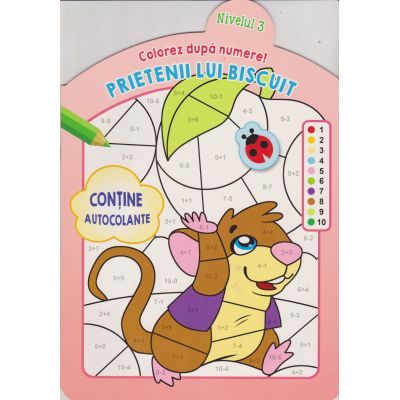 Colorez după numere! Prietenii lui Biscuit. Nivelul 3