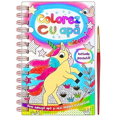 Unicorni. Colorez cu apă