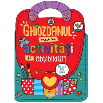 Ghiozdanul meu cu activități și abțibilduri pentru fete