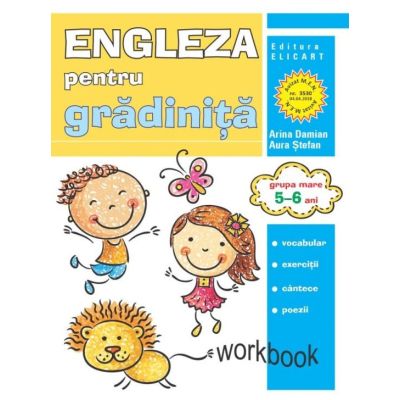 Engleza pentru grădiniță. Grupa mare. 5-6 ani. Workbook