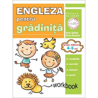 Engleza pentru grădinița. Grupa mijlocie 4-5 ani. Workbook