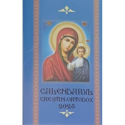 Calendar 2025. Religios. Format cărticică. Albastru