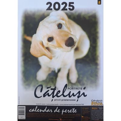 Calendar 2025. Cățeluși. Portrete