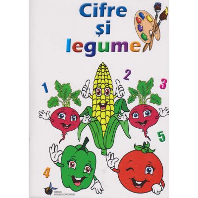 Cifre şi legume. Carte de colorat