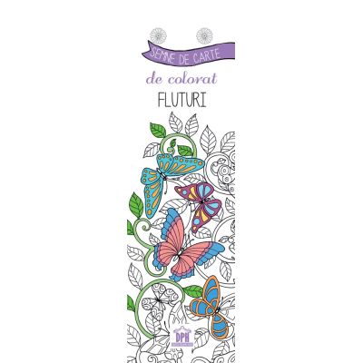 Fluturi. Semne de carte de colorat