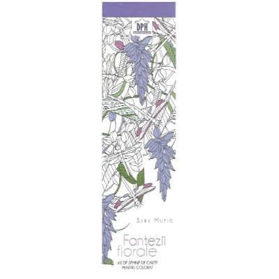Fantezii florale. Semne de carte de colorat