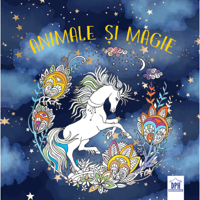 Animale si magie. Carte de colorat pentru adulți