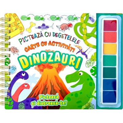 Dinozauri. Pictează cu degețelele