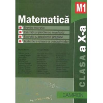 Matematică M1. Clasa a X-a. Culegere